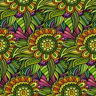 abstract flowers pattern N8