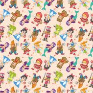 seamless story people pattern N6