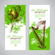 Set of St Patrick&#039;s Day banners N3