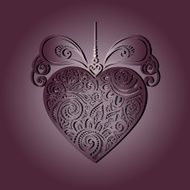 Vintage Card with Heart N5