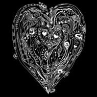 Original drawing doddle heart N2