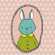 Cartoon illustration with rabbit in frame N2