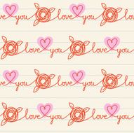 Cute seamless pattern with hearts