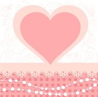 Cute floral invitation postcard
