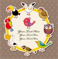 Cartoon bird card N2