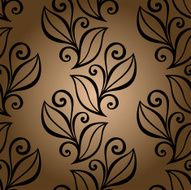 Seamless floral pattern with leaves N14