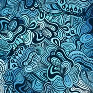 Vector seamless texture with abstract flowers Endless backgroun N12