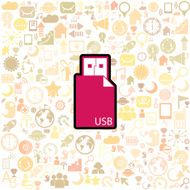Usb Stick icon vector