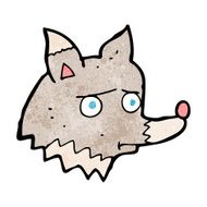cartoon unhappy wolf N5