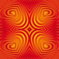 Red heart Valentines day seamless background Three-dimensional volumetric image
