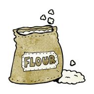 cartoon bag of flour N62