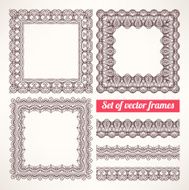 brown patterned frames - 2
