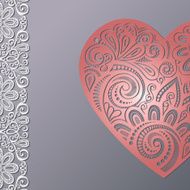 Vintage Card with Heart N8