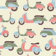 Bikes seamless pattern N7