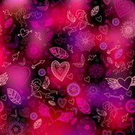 Happy Valentines signs on the black background N7