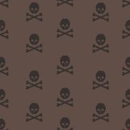 vector seamless pattern with pixel skulls and bones N3