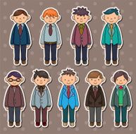 office worker stickers N4