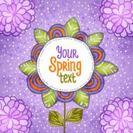 Flower background Floral vector card N24