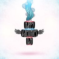 Happy Valentines Day card with doodles N3