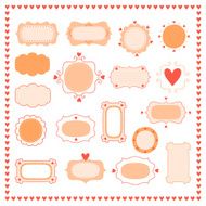 Set romantic frames