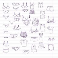 set of different women clothing