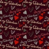 Valentines day seamless pattern with hearts N2