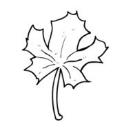 cartoon red maple leaf N10