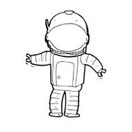 Cartoon Astronaut N202
