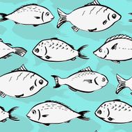Seamless pattern from fishes N12