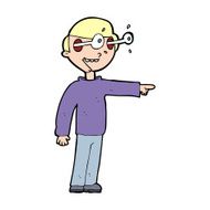 cartoon staring man N57