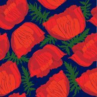 Floral seamless pattern of poppy - Illustration N5