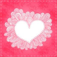 Doodle heart Valentines day vector illustration N14