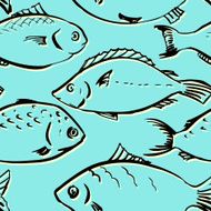 Seamless pattern from fishes N13