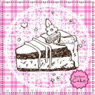 Hand drawn Cake Vector illustration N4