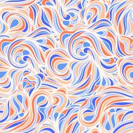 blue and orange line swirls