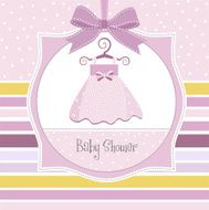 Baby girl shower card N120