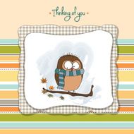funny male bird with scarf N7