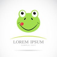 Vector image of an frog head