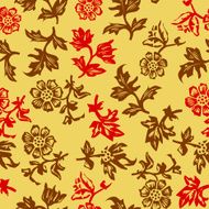 Ornate seamless pattern with the leaves