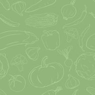 vector seamless pattern of vegetables N7