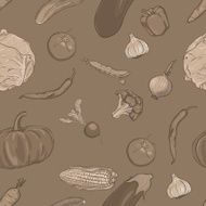 vector seamless pattern of vegetables N9