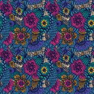 hand drawn seamless flower pattern N5
