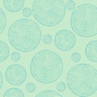 Seamless delicate spring circle pattern
