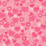 Seamless pattern with hearts N33