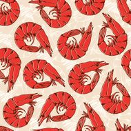 Seamless seafood pattern