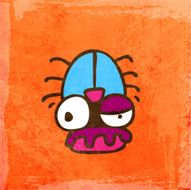 Monster Bug on Grunge Background