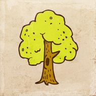 Tree on Grunge Background N2