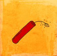 Dynamite on Grunge Background