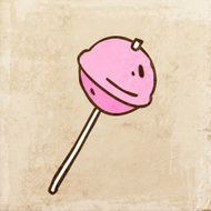 Lollipop on Grunge Background N3