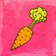 Carrot on Grunge Background